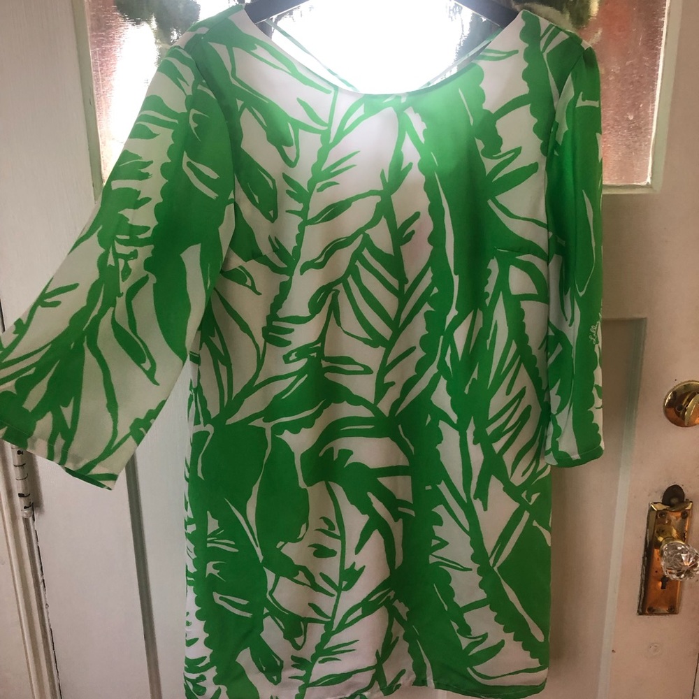 Green and white Lilly Pulitzer dress